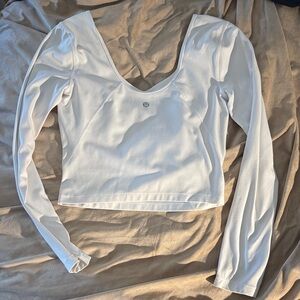 lululemon athletica Cream Long Sleeve Blouse